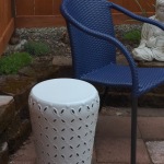 Lili Punched Metal Outdoor Accent Stool World Market