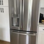 PYE22KYNFS by GE Appliances - GE Profile™ Series ENERGY STAR® 22.1 Cu. Ft.  Counter-Depth Fingerprint Resistant French-Door Refrigerator with  Hands-Free AutoFill