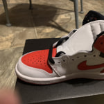 Sneakers bambini Air Jordan 1 High retro Og bianco rosso Aq2664 161