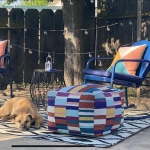 Metal faceted online octavia outdoor stool