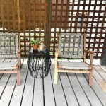 Metal faceted octavia outdoor stool online