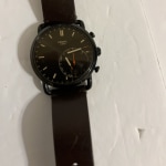 Hybrid Smartwatch Commuter Navy Leather FTW1154 Fossil