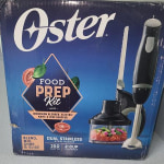 Oster Food Prep Kit with Immersion Blender, Electric Knife, and 2-Cup Mini  Food Chopper