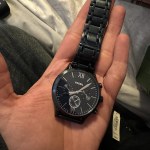 Fenmore midsize multifunction navy stainless steel watch sale