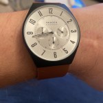 Grenen Chronograph Midnight Leather SKW6820 Skagen Watch 