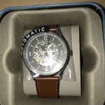 Forrester automatic best sale amber leather watch