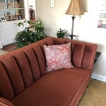 leanna channel tuffed loveseat camel