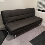 Serta Meredith Eurolounger Convertible Sofa Brown BJ s