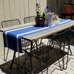 Metal hairpin amara outdoor shop stacking chairs set of 2