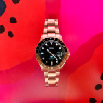 Fossil Blue GMT Rose Stainless Steel FS6027 Watch Gold-Tone Fossil - 