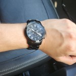 Grant Chronograph Black Stainless Steel Watch FS4832 Fossil