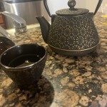 Black and Gold Cast Iron Infuser Teapot and Cups 3 Piece Set - World Market