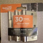 Squeak-Proof 3.5 Inch Door Hinge - 1/4 Radius Satin Brass (Pack Of 3)