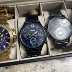 Fenmore Multifunction Smoke Stainless Steel Watch BQ2401 Fossil