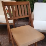 Oval wood lira 7 piece folding outdoor dining set deals