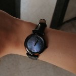 Carlie Mini Three Hand Black Leather Watch ES4650 Fossil