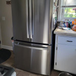 GE Appliances GWE19JGLWW ENERGY STAR® 18.6 Cu. Ft. Counter-Depth  French-Door Refrigerator-White