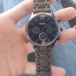 Fenmore Multifunction Smoke Stainless Steel Watch BQ2401 Fossil