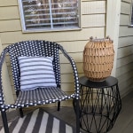 Metal faceted octavia outdoor stool online