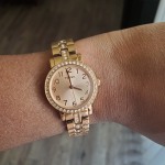 Shae Mini Three Hand Stainless Rose Gold Tone Steel Watch BQ3371