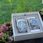 Grant Chronograph Stainless Steel Watch Box Set BQ2180SET Fossil