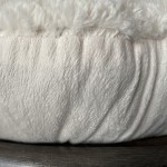 Frosted Latte Faux Fur Textured Papasan Chair Cushion by World Market