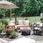 Octavia Faceted Metal Outdoor Accent Stool World Market