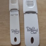 Pampered Chef Adjustable Measuring Spoon Sliding White 1/8-1/2 Cup //  25ml-125ml