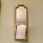 Emma Rectangular Antique Gold Mirrored Wall Sconce - World Market