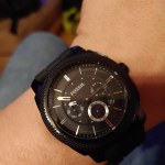 Machine Chronograph Black Silicone Watch - FS4487IE - Fossil