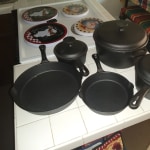 Fingerhut - 5-Pc. Pre-Seasoned Cast Iron Cookware Set