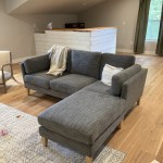 Noelle Graphite Woven Sofa and Ottoman World Market