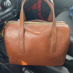 Fossil Sydney Satchel Black Leather Crossbody Bag Handbag SHB1978001 NWT  $180