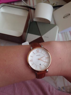 Jacqueline cedar leather watch deals