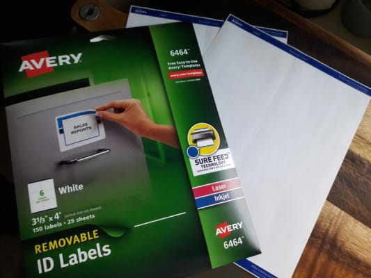 Avery Avery® Removable Inkjet/Laser ID Labels, 3-1/3 x 4 ...