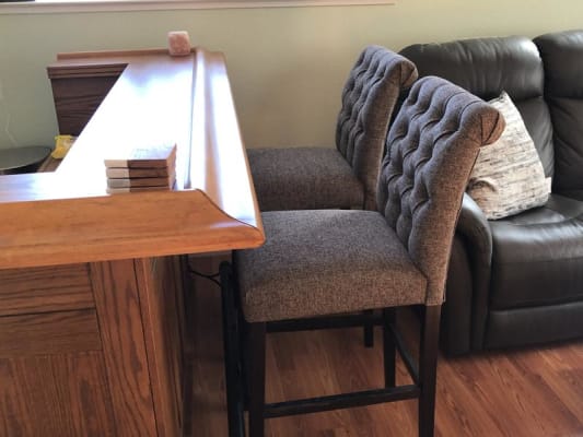 Tripton Bar Stool Linen D530 130 Dufresne Furniture and Appliances