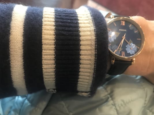 Jacqueline Three-Hand Navy Leather 