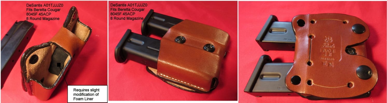 Pochette Double Magazine En Cuir DeSantis – Noir – Holster Pratique Et Résistant