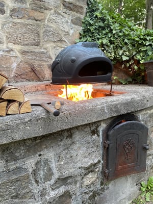 blue fish terracotta pizza oven world market