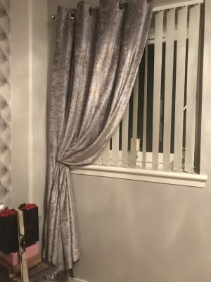 Crushed Velvet Pair Of Eyelet Lined Curtains Look Again