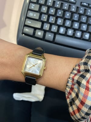 Raquel Three-Hand Black Eco Leather 
