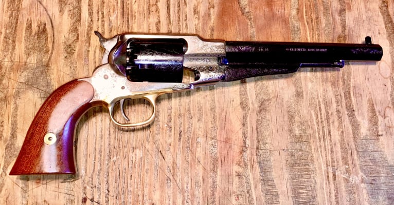 Revolver poudre noire PIETTA REMINGTON 1858 Old Silver