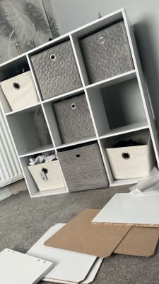 Homebase white store cube storage