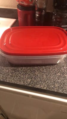 Rubbermaid Containers & Lids, Large Rectangles, 1.1 Gallon 2 Ea, Plastic  Containers