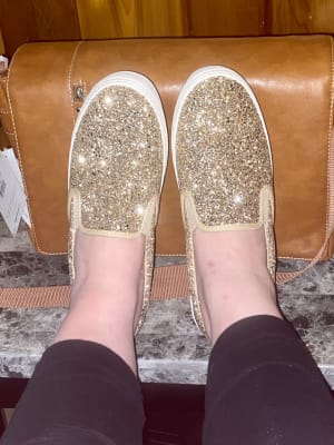 Glitter Slip-On Sneakers For Women