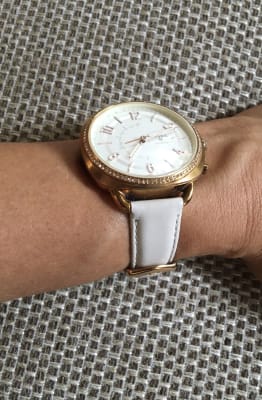 White Leather Strap - S161060 - Fossil