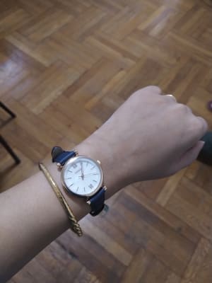 Carlie Mini Three-Hand Navy Leather Watch - ES4502 - Fossil