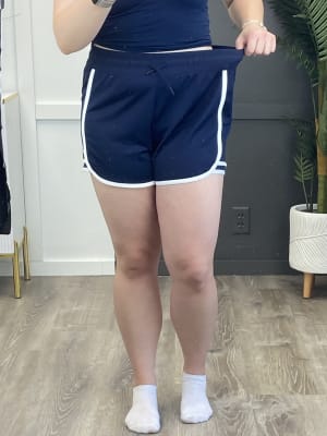 Workout Ready High Rise Shorts Vector Navy White Reebok
