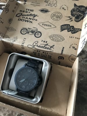 Montre chronographe Nate en acier inoxydable noir - JR1401 - Fossil