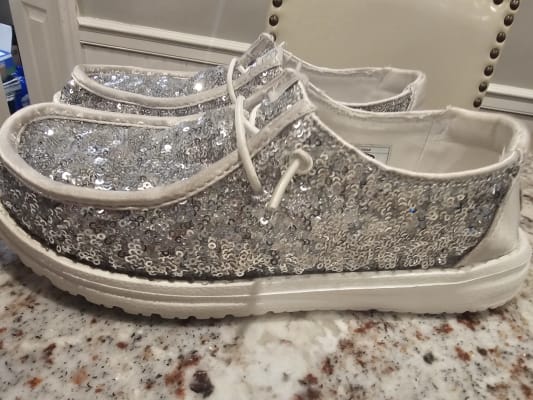HEYDUDE™ Wendy Sequin Shoe - Women's Shoes in Cream | Buckle